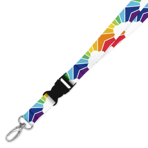 Double Breakaway Lanyard - Rainbow Stripes