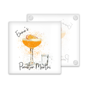 Personalised Pornstar Martini Glass Coaster with Splash Effect
