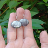 Natural shell bead earrings