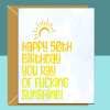 50th Birthday Card - Personalised inside if required - For Him or For Her - Perfect greetings card for someone turning 50 years old - Blank inside - Regular - Matte