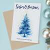 Christmas Card For Sister and Partner Card Xmas Card for Sister Christmas Card for Loved One Sister Partner Card Christmas Tree Card - Large (5x7) / Blank Message