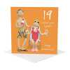 19th wedding anniversary card - designed by Erica Sturla - 15cm square and blank inside, made in the UK