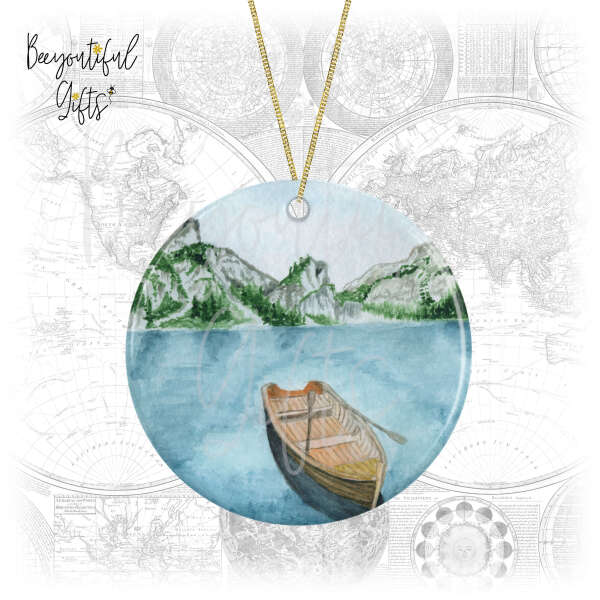 Travel Ceramic Decoration - Watercolour Rowing Boat