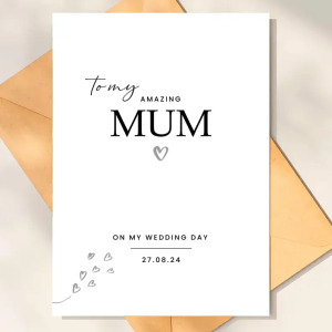 Personalised Wedding Day Card - To My Amazing Mum