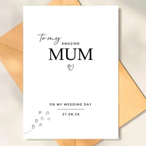 Personalised Wedding Day Card - To My Amazing Mum