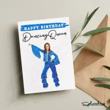 Birthday Card - Happy Birthday Dancing Queen - Small (Approx. A6 | 105mm x 148mm | 4.1in x 5.8in) - Standard Smooth Card