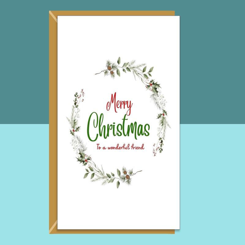 Christmas Card Pack for Friends: Personalized Xmas Cards - Regular - Matte - 1