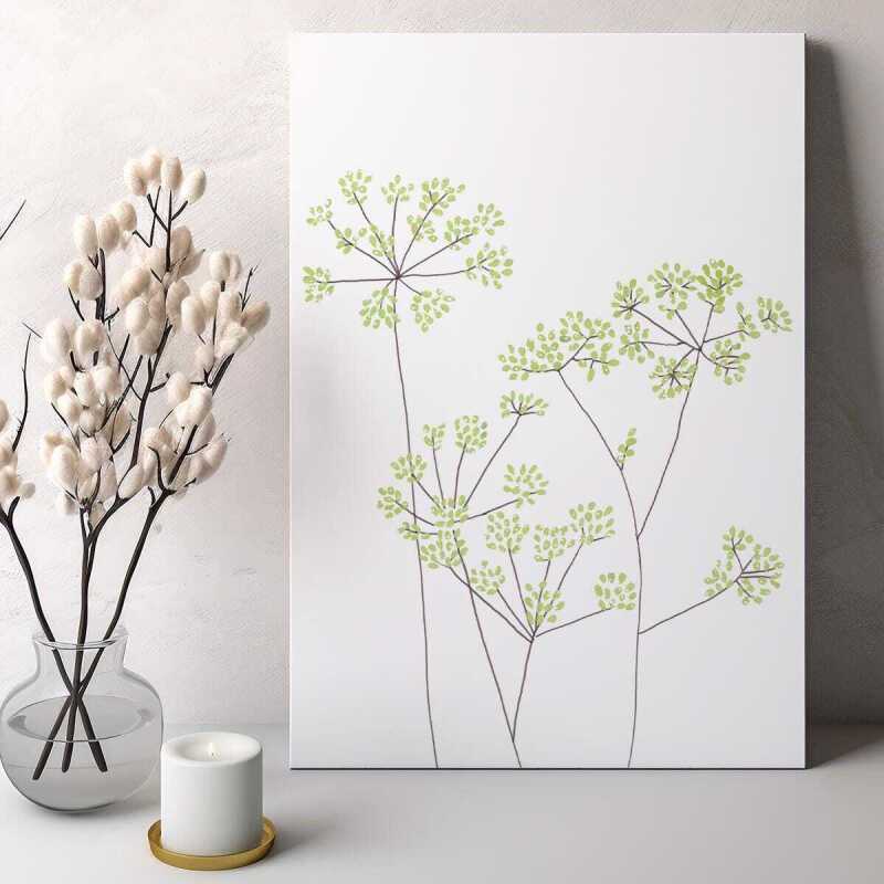 Fennel blank greeting card -  designed by Eloise Hall - 15.7 x 11cm and blank inside, made in the UK