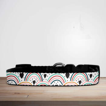 Hearts & Rainbow Dog/Puppy Collar