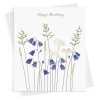 Harebells and daisies birthday card -  designed by Eloise Hall - 15.7 x 11cm and blank inside, made in the UK