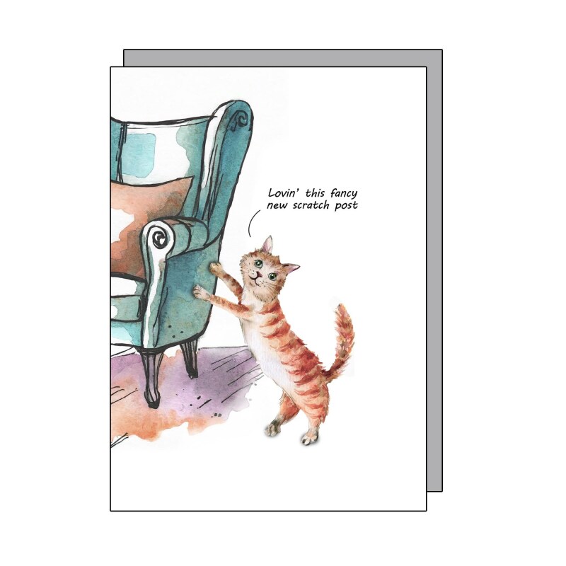Scratch Post - funny cat card