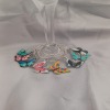Set of 6 Wine Glass Charms with Butterflies - Mounted on Card
