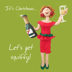 Lets Get Squiffy Christmas Greeting Card One Lump or Two Holy Mackerel Cards
