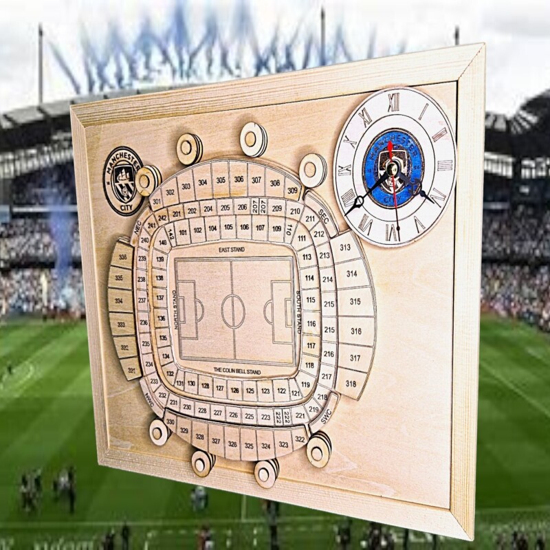 Manchester City - Field of Time: Eye-Catching Football Stadium Clocks for Fans