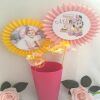 Personalised Baby Minnie 1st Birthday Cake Topper,Minnie Centrepiece,First cake - Age rosette