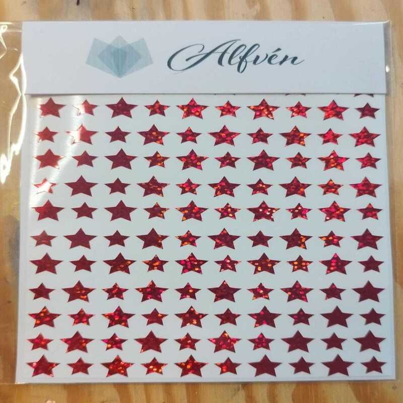 Red Glitter Star Stickers