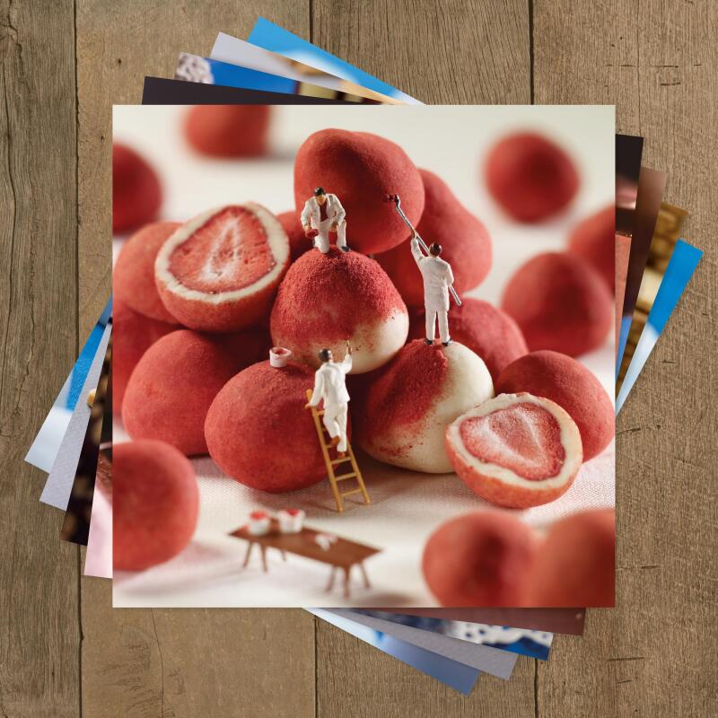 Funny Card Set - Minimiam Confectionery Chaos - Tiny People Sweet Photography - Gru&szlig;karten Set UK