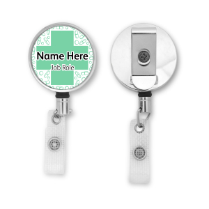 Personalised Metal ID Reel - Green Medical Pharmacy Icon