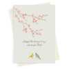Blossom and birds wife birthday card -  designed by Eloise Hall for Holy Mackerel - 15.7 x 11cm and blank inside, made in the UK
