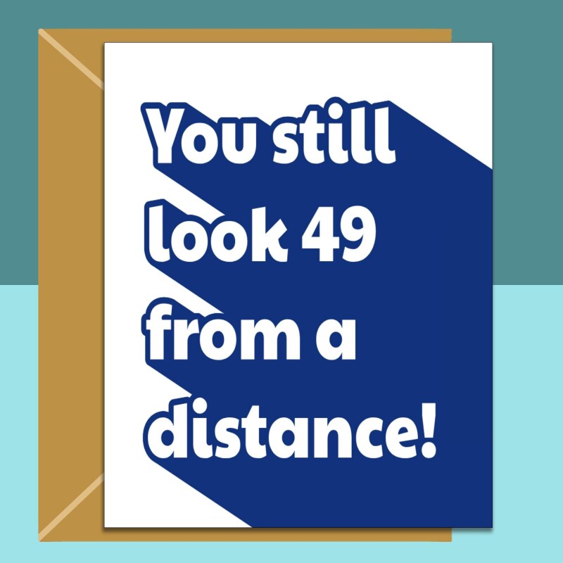 Funny 50th Birthday Card - Personalised inside if required - For Him or For Her - Perfect greetings card for someone turning 50 years old - Blank inside - Regular - Matte