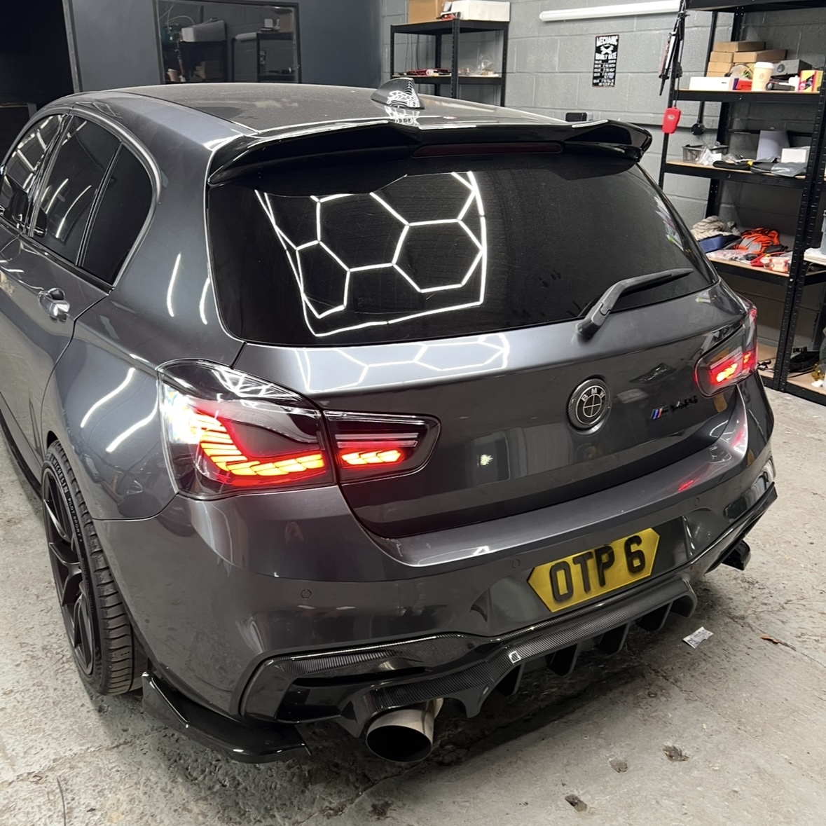 BMW 1 Series F20/F21 LCI (2015–2019) GTS Style OLED Tail Lights – Smoked & Red | Plug & Play, Sequential Indicators M140i M135i - SMOKED