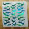Dinosaur stickers in Chrome Green