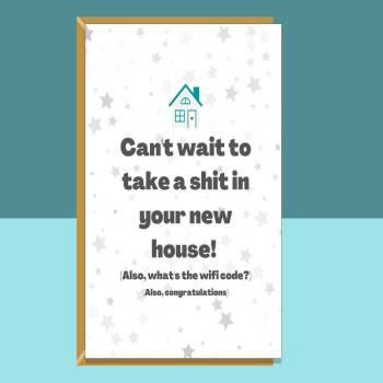 Funny Personalised New House Card - House Warming - New Home Card - For Him or For Her - Rude - Adult - Gift Ideas