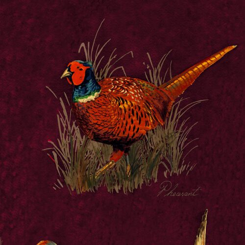 GAME BIRDS - BURGUNDY