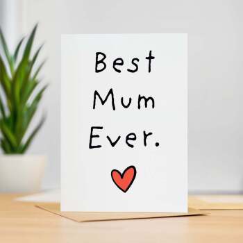 Mother's Day Card For Mum Happy Mother's Day Mothers Day card Mothering Sunday Mom Mommy Mum Mummy Best Mum Ever Card