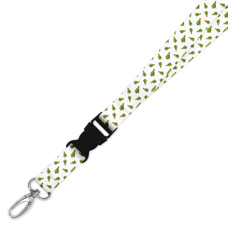 Double Breakaway Lanyard - Christmas Trees