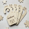 Set of 5 Wooden Baby Wardrobe Dividers / Newborn to 12 Months | Nursery Wardrobe Organisation /