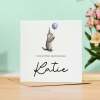 Personalised Birthday Card For Him or Her Otter Birthday Card Custom Name Birthday Card - Square (5.5x5.5) / Blank Inside