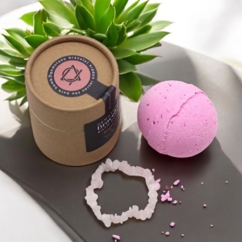 Rose Quartz Gem Bracelet Bath Bomb