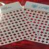 Red Glitter Star Stickers