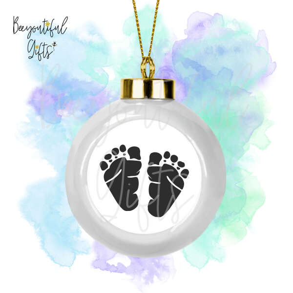 Ceramic Remembrance Bauble - Baby Feet