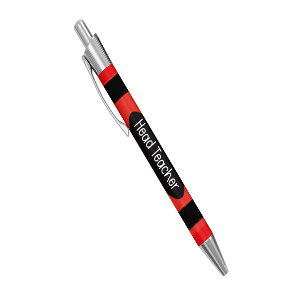 Personalised Teacher Pen - Crayon Monogram - Standard Retractable Ballpoint Pen