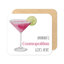 Personalised Cosmopolitan Coaster | Personalised Cocktail Coaster