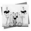 Five a day - vintage black and white themed card  - 12.6 x 17.7cm and blank inside - made in the UK