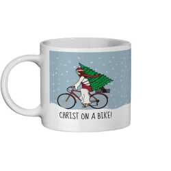 Funny Christmas Mug: Christ on a Bike, Rude Xmas Gift