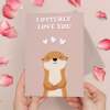 Cute Valentine's Day Card I'm Otterly Love You Cute Otter Valentine's Day Card For Him or Her - Portrait (5x7) / Blank Inside