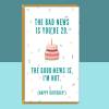 Funny 29th Birthday Card - Cheeky Card For Someone Turning 29 Years Old - For Him or For Her - Can be personalised inside. - Blank inside - Small
