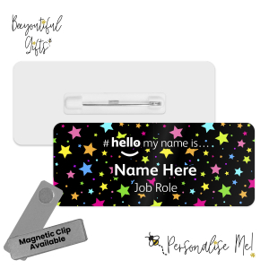 Name Badge - Neon Pattern Hello My Name is... - Design 7