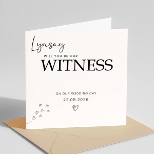 Personalised Witness Proposal Card - Will You Be Our Witness