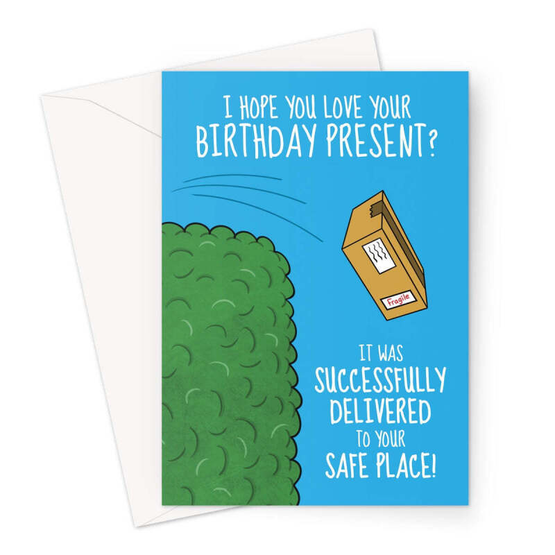 Evri Lost Parcel - Funny Birthday Card - A5 Portrait - 1 Card