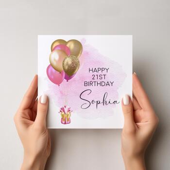 Personalised Balloon Birthday Card