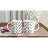 Abstract Black Pattern Mug - Ceramic White