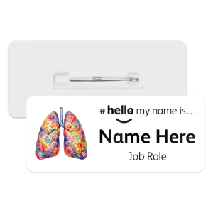 #hello my name is... Name Badge - Retro Floral Lungs