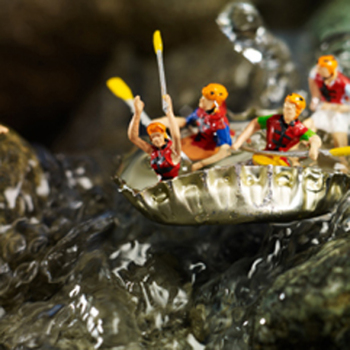 Wet, Wild & Weeny 150mm Square Greetings Card by Akiko Ida and Pierre Javelle