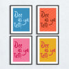 Geordie dialect, sayings print - A5 - Glossy - Blue