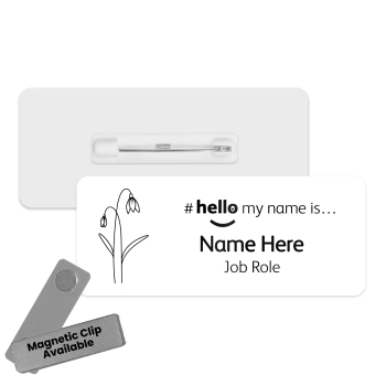 #hello my name is... Name Badge - Boho Dino Rainbow